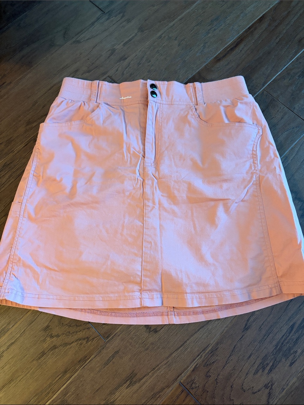 Pink/Peach Cotton A-Line Skirt